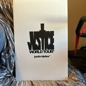 Opened Justin Bieber Justice World Tour - 3 Black and White Lithographs